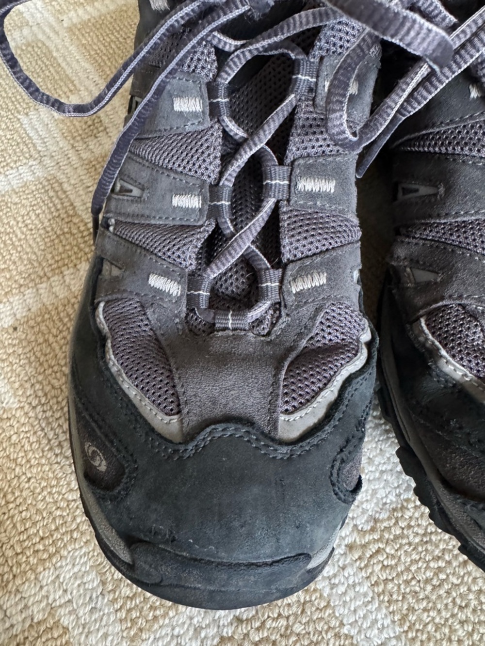 Salomon Contagrip Trail Hiking Shoes Gray Black Low Top Outdoor Sneakers Size 10 - Picture 15 of 17